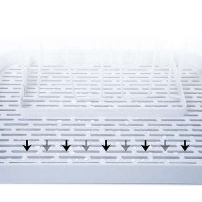 Countertop Drying Rack for Insulated Water Bottles, Glasses, Sports Bottles, Baby Bottles, and More - Drainage Tray for Easy Cleaning and Drying - Practical and Stylish