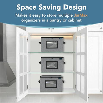 64 oz 1/2 Gallon jars Storage Containers, Sturdy Canning Jar Storage Containers Holds 6 64oz Ball Mason Jars, Foldable Canning Organizer, Stackable Home Storage Box with Lid & Label holder - size: Half Gallon