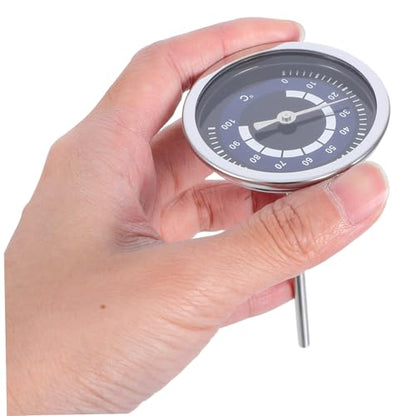 ULTECHNOVO High Precision Stainless Steel Temperature Gauge Instant Read Thermometer for Kettles Effortless Installation User Friendly Dial for Home Brewing Cooking