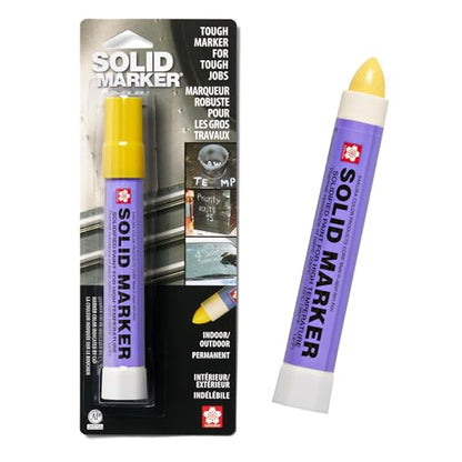 Sakura Solid Paint Markers - Permanent Marker Pens - Window, Wood & Glass Marker - Yellow Paint - 1 Pack - color: Yellow Paint