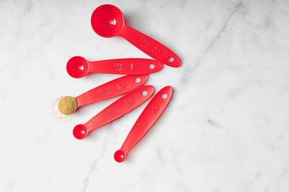 King Arthur Baking Company Lightweight Measuring Spoons, BPA- And PFAS-Free, 5-Piece Set, Precision Measures, For Baking And Cooking - style: Red - 5-Piece Set