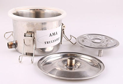 Spare Parts for 3 Pots Moonshine Still/Distiller/Brewing Kit: Stainless Middle/Spice/Fruit Pot & Bellows Pipes (fit 2 Gallon 10 Litres Distiller) - size: fit 2 Gallon 10 Litres Distiller