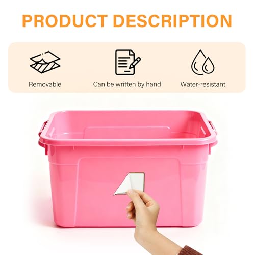 300 Pcs 2×3 Inch Blank Removable Freezer Labels, Waterproof, Oil & Tear Resistant, No Residue Writable Stickers for Food Containers, Jars, Pantry and Meal Prep (Bright) - color: Bright