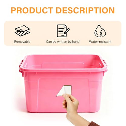 300 Pcs 2×3 Inch Blank Removable Freezer Labels, Waterproof, Oil & Tear Resistant, No Residue Writable Stickers for Food Containers, Jars, Pantry and Meal Prep (Bright) - color: Bright