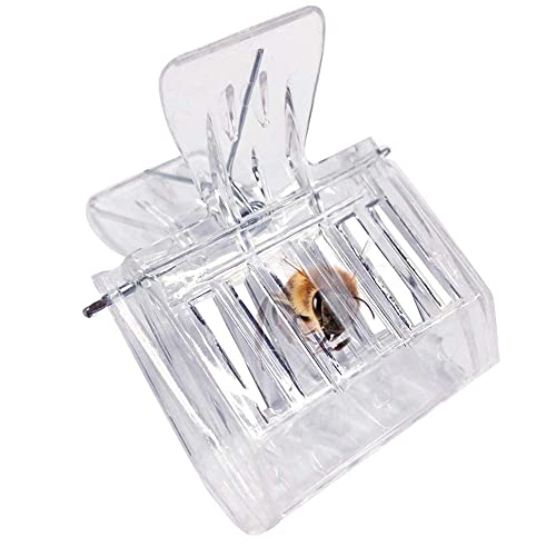 12 Pack Bee Queen Cage Catcher Clips Transparent Plastic Bee Queen Clips Beekeeping kit (12 Pack)