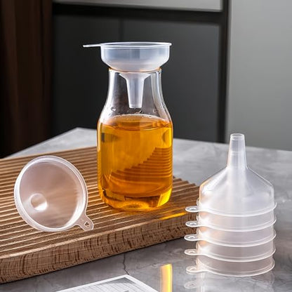 Small Funnel 4 Pack Food Grade Water Bottle Funnel for Powder, Liquids, Suitable for Kitchen Juice Lab Skin Care Lotion Essential Oils