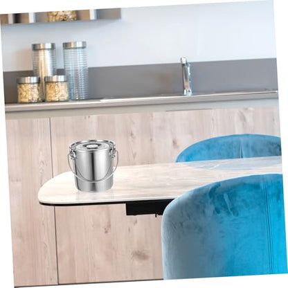 304 Stainless Steel Sealed Transport Bucket Locking Lid 6L Leak-Proof Food Storage Container for Cooking Oil Disposal and Grease Transport