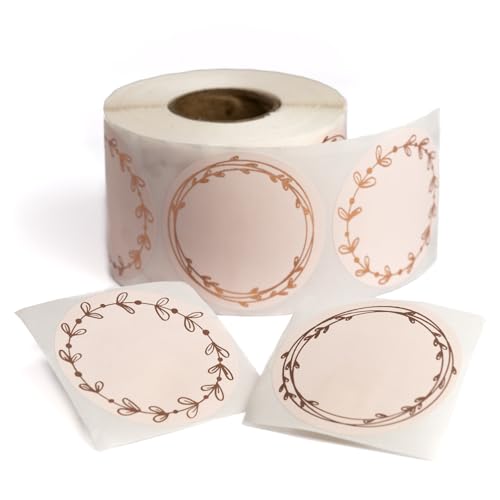 MONEST Waterproof & Oil Resistant Jar & Lid Stickers - Pantry/Canning, Spice & Bottle Labels (Rose Gold Flower) - style: Rose Gold Flower