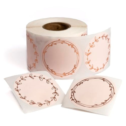 MONEST Waterproof & Oil Resistant Jar & Lid Stickers - Pantry/Canning, Spice & Bottle Labels (Rose Gold Flower) - style: Rose Gold Flower