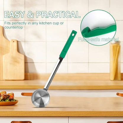 4 Ounce Solid Stainless Steel Portion Control Ladle Spoon - 2Pcs Pizza Sauce Serving Spoons Portion Ladle for Sauces, Perfect for Weight Watchers, Buffets, Parties - size: 4 Ounce, style: 2 PCS