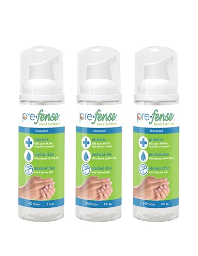 Foam Hand Sanitizer - Kills 99.9% of Common Germs - Alcohol-Free - Moisturizing, Non-Skin Drying, Water-Based Formula - Made in USA - Unscented - Everyday Size - 8 oz - 3 Pack - size: 8 Fl Oz (Pack of 3)