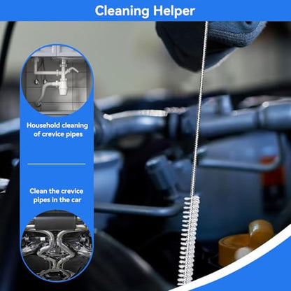2 Pack 80 Inch Flexible Drain Brush, Sunroof Drain Cleaning Tool for Ice Maker, Refrigerator & AC Drain Line - style: 80 IN