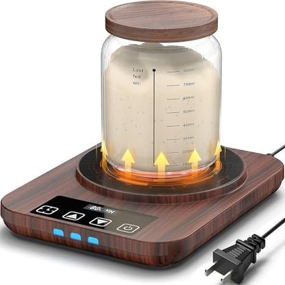 Sourdough Starter Warmer Mat - 24H Timer - Precise 1°F Thermostat Control (70-110°F) - Smart Memory Warming On/Off - Warming Heating Pad for Sour Dough Starter (Wood Grain) - color: Wood Grain