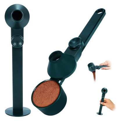 Coffee Scoop & Funnel, Jade Green, 2 Models A&B, 2Pcs | For Reusable K-Cup Pods, 2Tbsp Dosing Spoon, 51mm Espresso Tamper, BPA-Free PCTG, Dishwasher Safe - color: Jade Green