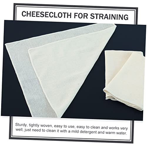 STOBAZA 10pcs Unbleached Cheesecloth Strainer for Cheese Making Baking Juicing Reusable Washable Home Kitchen Accessory