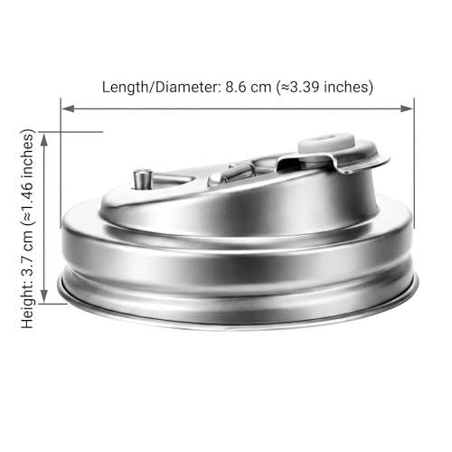 Mason Jar Drinking Lids, Mason Jar Lids, Wide Mouth Stainless Steel Leak-Resistant Sip Lids for Iced Coffee, Cold Drinks, Reusable Metal Mason Jar Drink Lids with Silicone Seal – 3 Pack