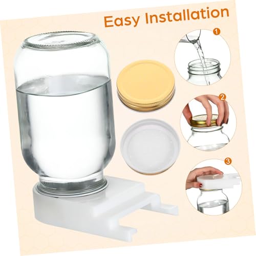 Totority 5pcs Bee Water Feeder Beekeeping Supplies Beehive Lid Bee Hive Entrance Reducer Watering Station for Honey Feeding Enhancer