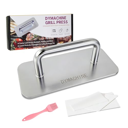 Stainless Steel Burger Press,9 Inch Smash Burger Press,2.5mm Non-Stick Smooth Smasher,Square Grill Weight Press, Griddle Press Kitchen Stuff,For Cooking Beef Bacon Steak - size: 9'*4.3' Square