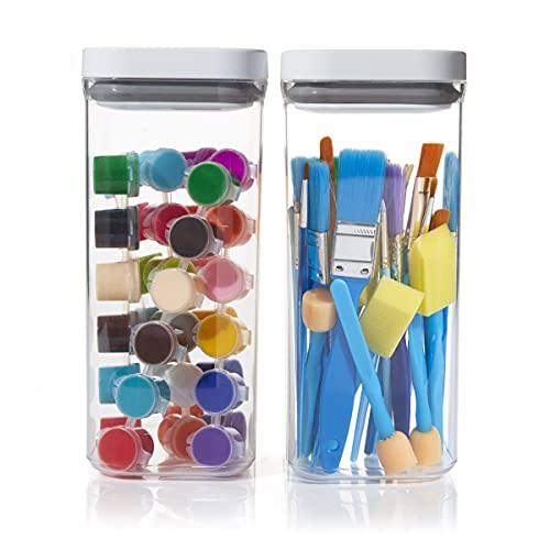 Copco Clear Storage Container 2.74 Qt - Airtight Pantry Organizer with Locking Lid for Dry Food, Pasta, Cereal, Flour - Stackable Kitchen Storage Bin for Pantry Organization - size: 1 Count (Pack of 1)
