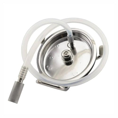 Keg Lid, Homebrew Beer Corny Keg Carbonation Lid with Ball Lock Gas Post + Hose Tube + 0.5 Micron Diffuser Stone