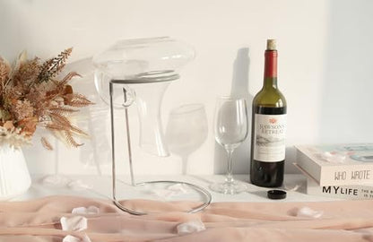 Wine Decanter Drying Stand with Rubber Coated Top to Prevent Scratches, Wine Decanter Drying Rack for Standard and Large Wine Decanters, Wine Decanter NOT Included, (with Cleaning Brush) - style: Decanter Drying Stand B