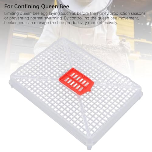 Plastic Bee Queen Cage Beekeeping Tool, Beekeeping Cage for Artificial Swarming Introduction of Queens for Bee Isolation 6 PCS