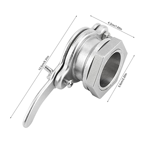 HEEPDD Stainless Steel Honey Extractor Gate Valve, Durable Metal Honey Tap for Harvesting and Bottling Stainless Steel Extractor Gate Valve, Nan Gardening