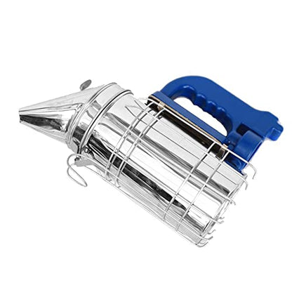 Electric Version Stainless Steel Bee Hive Smoker with Heat Shield, Beekeeper Dedicated Smoked Bee Beekeeping Equipment - color: Battery (not included)