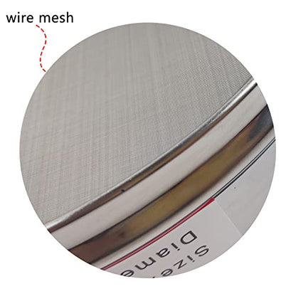 LABALPHA 150 Mesh Lab Sieves, #150 Mesh Test Sieve, 8'' Diameter, 304 Stainless Steel Wire Cloth (0.1mm) - size: 150 mesh (0.1mm)