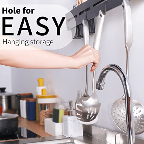 Spaghetti Server, [Rustproof, Integral Forming, Durable] Newness 304 Stainless Steel Pasta Fork with Vacuum Ergonomic Handle, Comfortable Grip Design Spaghetti Server for Kitchen, 14.33 Inches - size: Spaghetti Server
