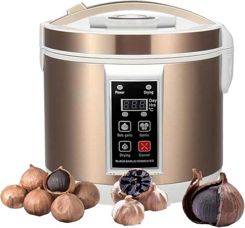 Black Garlic Fermenter (6/7.5L), Layered Design + Stainless Steel Shelf, Fast Fermentation for 7 Days + Scheduled Drying + Memory Shut Off for Yogurt, Na