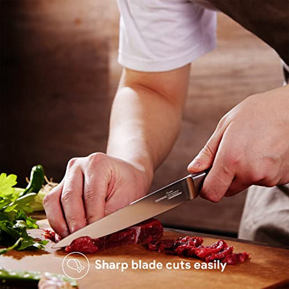 OAKSWARE 5.5 Inch Kitchen Utility Knife, German High Carbon Stainless Steel | Razor Sharp Full Tang Forged Meat Trimming & Sandwich Knife, Prep Knife & Small Chef Knife for Fruits, Cheese, Veggies, Herbs