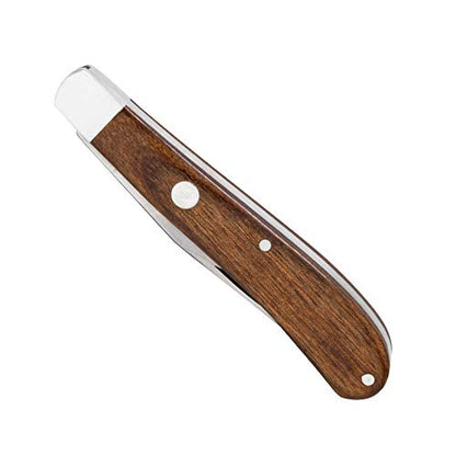 BEAR & SON Heritage Walnut Slimline Pocket Knife 3-7/8" - Slim Clip Point Single Blade Folding Slipjoint Design - 1095 Carbon Steel - Lightweight Everyday Carry Classic Walnut Handle - Made in USA