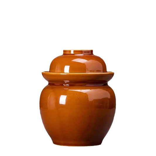 Pickle jar, Fermenting Jar, mini ceramic jar, clay jar, (capacity: 1 pound), household pickle jar. Kimchi Crock