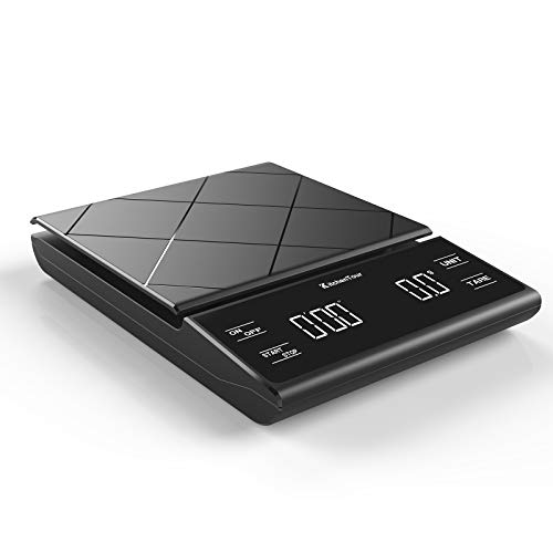 KitchenTour Coffee Scale with Timer for Brew Artisanal Java - Pour Over Scale for Slow Drip and French Press Coffee - Multifunction Kitchen Food Scale with Grams and oz - size: EK6012
