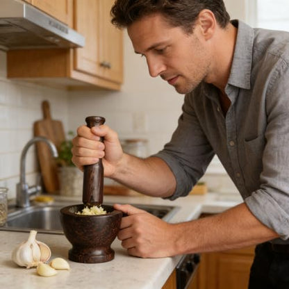 Solid Wood Sauerkraut Pounder, Manual Non-Slips Wooden Masher, Vegetable Fermentation Tampers, Ergonomic Handle Wooden Pickle Packing Tool, Crusher Tool for Cabbage Kimchi Vegetables (Coffee) - color: Coffee