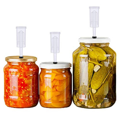 발효용 12팩 3피스 에어락 세트 BPA 프리 1.6cm(5/8인치) OD, 1cm(3/8인치) ID 플라스틱 에어록 발효기 및 실리콘 그로밋, 발효, 양조, 맥주, 와인, 소금에 절인 양배추, 김치용