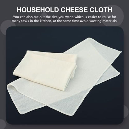HOMSFOU 10pcs Unbleached Cheesecloth for Straining 20x20 Inch 100-grade Hemmed Cotton Muslin Cloth Reusable Washable Kitchen Supply for Cooking Butter Fruit Nut Milk Filtering