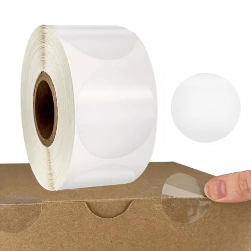 500pcs Transparent self-Adhesive Stickers, 2.5cm Diameter - Perfect for DIY Gift Wrapping & Packaging, Durable PET Material, Ideal for Sealing Gift Boxes, Gift Packages - color: 500pcs Clear Round Labels