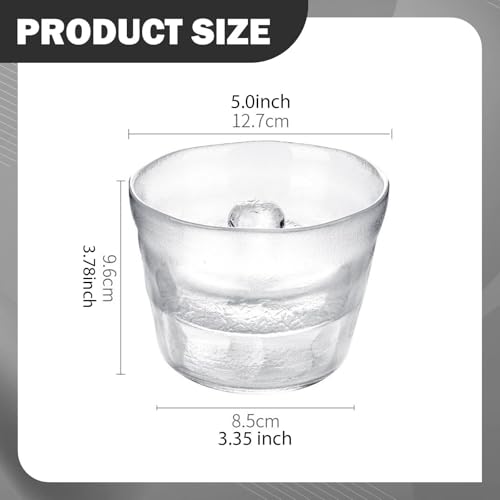 Glass Pickle Jar with Weight Lid Fermentation Kimchi Storage Pickle Pot Container for Sauerkrau Fruit Preservation, 1Pc Height 9.6cm