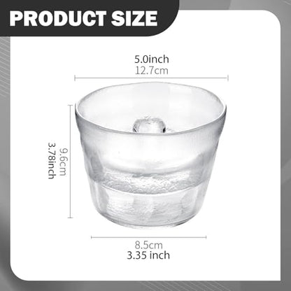 Glass Pickle Jar with Weight Lid Fermentation Kimchi Storage Pickle Pot Container for Sauerkrau Fruit Preservation, 1Pc Height 9.6cm