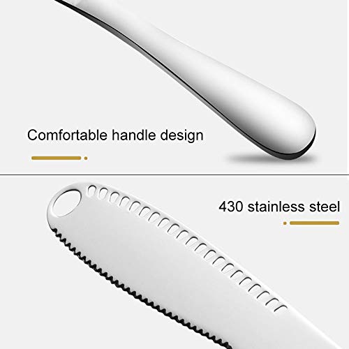 Stainless Steel Butter Spreader, Butter Knife, 3-in-1 Knife Butter Spreader & Kitchen Gadget, Cold Butter Spreader, Curler & Micro Grater