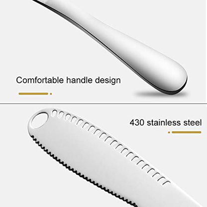 Stainless Steel Butter Spreader, Butter Knife, 3-in-1 Knife Butter Spreader & Kitchen Gadget, Cold Butter Spreader, Curler & Micro Grater