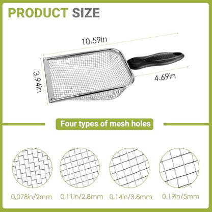 4 Pcs Gardening Soil Sifter with Handle | 2/2.8/3.8/5 mm Mesh, Portable, For Sand Soil Dirt Compost, Shape Garden Sieve - color: 4 Set