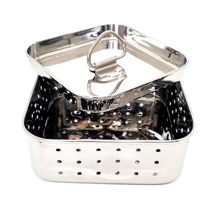 stainless steel tofu press & paneer maker, Cheese Maker mould Press Kit with Lid (Medium-580ml(19.610z)) - size: Medium-580ml(19.610z)