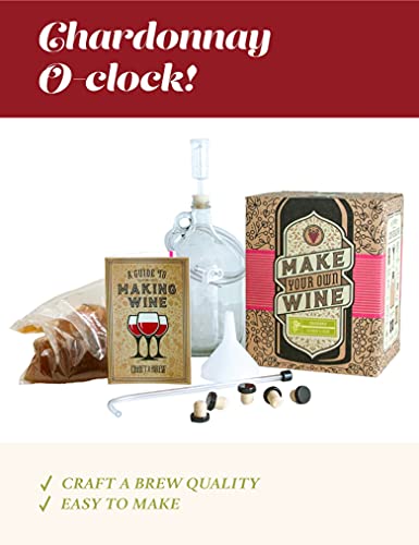 Craft A Brew Home Chardonnay Making Kit – Easy Beginners with Ingredients and Supplies – Ultimate Wine Brewing - color: Chardonnay