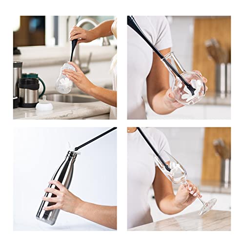 Small Refills - Dries Inside Narrow Water Bottles, Vases, Champagne Glasses, Decanters, Delicate Glasses - Reusable. Wand Sold Separately. - size: Small Size Drying Heads
