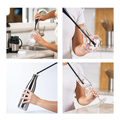 Small Refills - Dries Inside Narrow Water Bottles, Vases, Champagne Glasses, Decanters, Delicate Glasses - Reusable. Wand Sold Separately. - size: Small Size Drying Heads