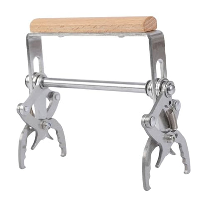 Stainless Steel Beekeeping Frame Grippers with Smooth Wood Handle for Secure Hives Handling Beekeeping Clamp