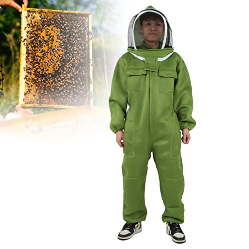 Beekeeping Suit, Bee Keeper Suit, Professional Breathable Full Body Bee Suit with Round Veil Hat for Backyard and Bee Keeper and Backyard Beginner Beekeepers (XL)